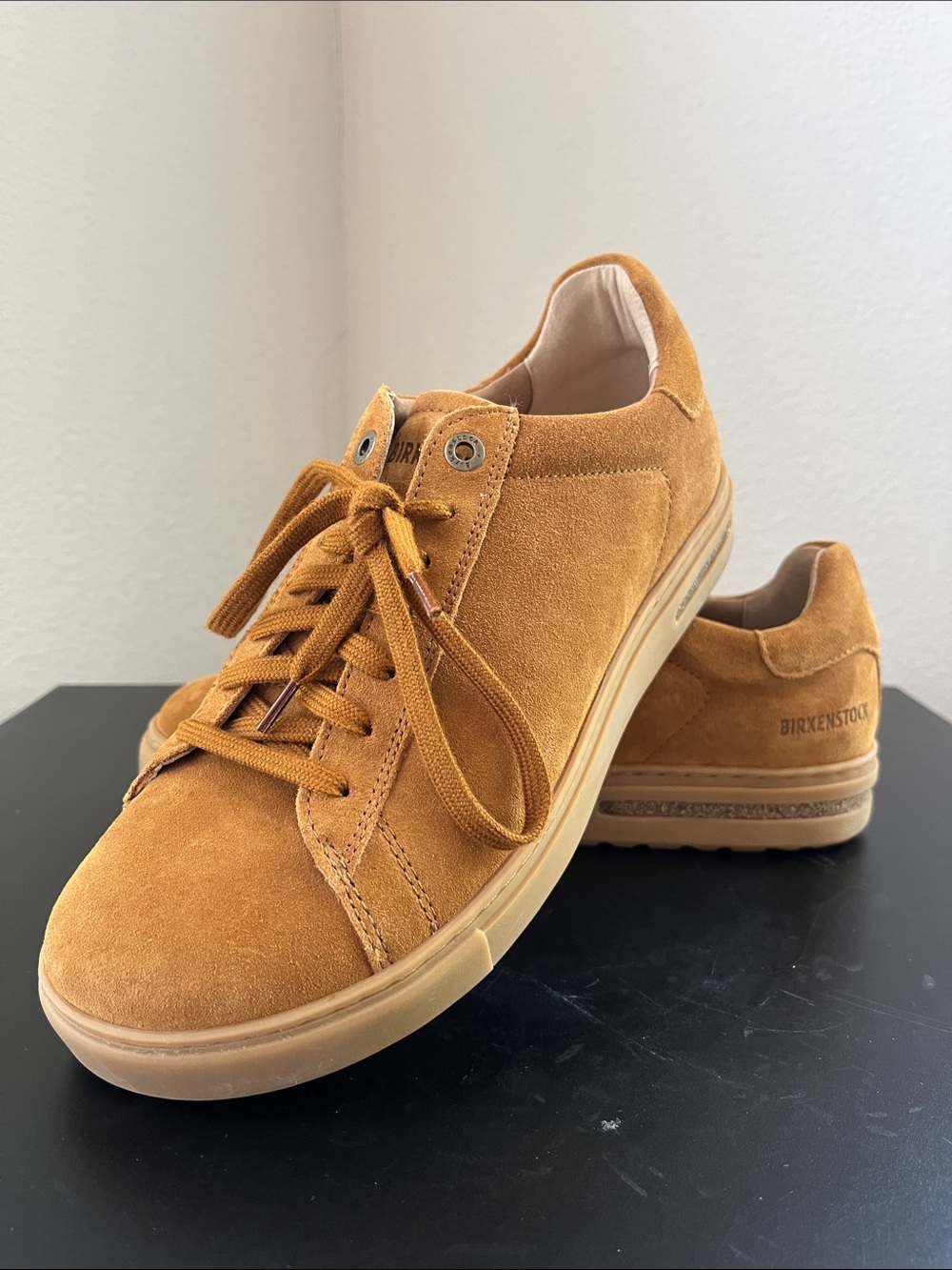 Birkenstock Unisex Bend Low mink Suede Sneaker in Camel Brown Sz 39